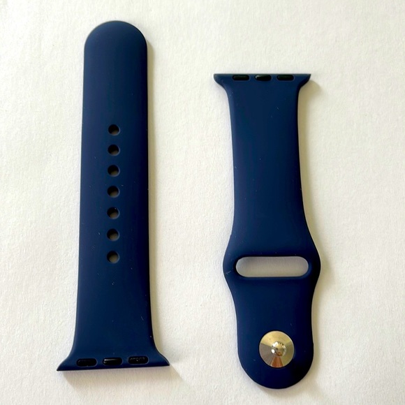 unbranded Other - Silicone watch band wrist case for Apple Watch color blue marine 38/40mm NWOT